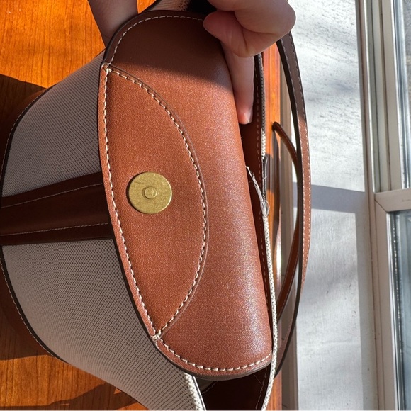 Zara Elegant Brown and Cream Women's Bag - Picture 4 of 5